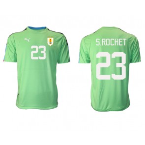 Uruguay Sergio Rochet #23 Goalkeeper Replica Home Stadium Shirt World Cup 2022 Short Sleeve